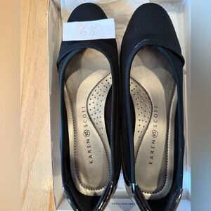Karen Scott Classic Black Slip-On Shoes